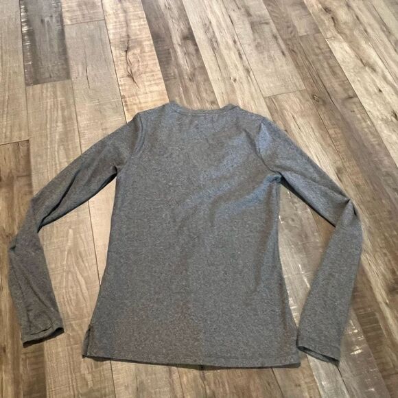 Athleta Tops - Athleta Uptempo Ribbed Henley
Top small Black Heather